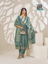 Light Of Festival By Blue Hills Rayon Foil Printed Anarkali Kurti Set
